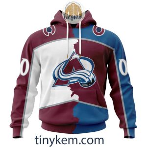 Colorado Avalanche With Special Northern Light Design 3D Hoodie, Tshirt