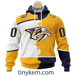 Nashville Predators Customized St.Patrick’s Day Design Vneck Long Sleeve Hockey Jersey