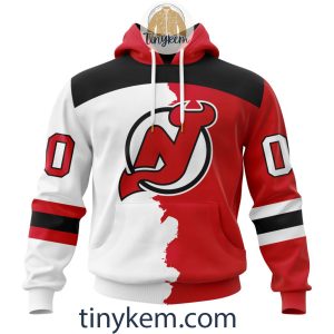 New Jersey Devils With Dia De Los Muertos Design On Custom Hoodie, Tshirt