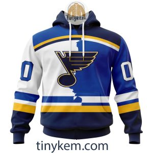 St. Louis Blues Customized Hockey Fight Cancer Lavender V-neck Long Sleeves Jersey