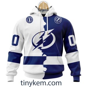 Tampa Bay Lightning Customized Hoodie, Tshirt With White Winter Hunting Camo Design