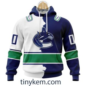 Vancouver Canucks Customized Hockey Fight Cancer Lavender V-neck Long Sleeves Jersey