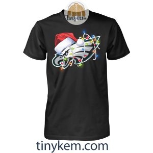 Philadelphia Eagles Logo With Christmas Light Unisex Tshirt