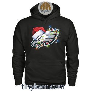 Philadelphia Eagles With Santa Hat And Christmas Light Shirt2B2 Mx50u