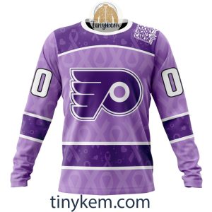 Philadelphia Flyers Purple Lavender Hockey Fight Cancer Personalized Hoodie2C Tshirt2B4 BAVlr