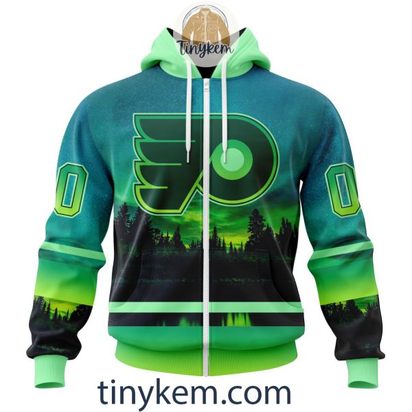 Philadelphia Flyers With Special Northern Light Design 3D Hoodie, Tshirt