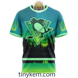 Pittsburgh Penguins With Special Northern Light Design 3D Hoodie Tshirt2B6 1LnYp