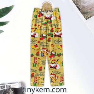 Pokemon Christmas Pikachu Yellow Pajamas Set2B3 CNpiZ