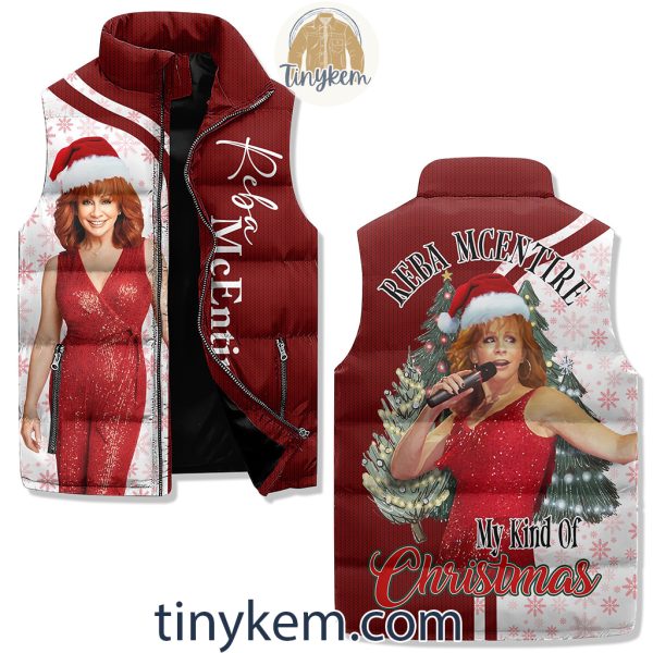 Reba McEntire Merry Christmas Puffer Sleeveless Jacket