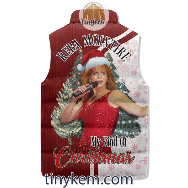 Reba McEntire Merry Christmas Puffer Sleeveless Jacket