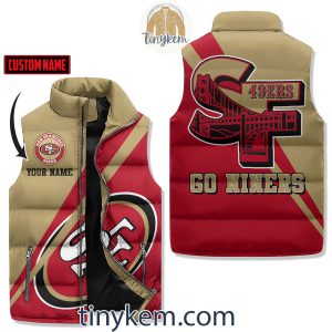 Faithful Go Niners Puffer Sleeveless Jacket: Gift For SF 49ers Fans