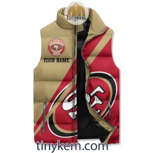 SF 49ers Customized Puffer Sleeveless Jacket Go Niners2B2 hJnUl