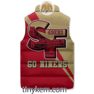 SF 49ers Customized Puffer Sleeveless Jacket Go Niners2B3 54LIN