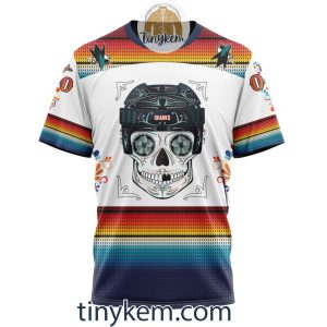 San Jose Sharks With Dia De Los Muertos Design On Custom Hoodie Tshirt2B6 HPXui