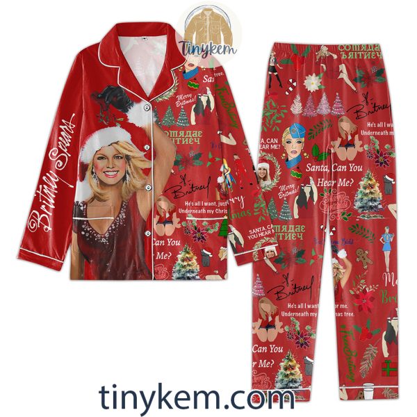 Santa Britney Spears Pajamas Set