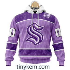 Seattle Kraken Camo Hockey V-neck Long Sleeve Jersey