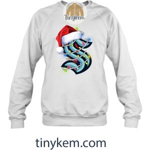 Seattle Kraken With Santa Hat And Christmas Light Shirt2B3 0ky23