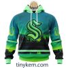 San Jose Sharks With Special Northern Light Design 3D Hoodie, Tshirt