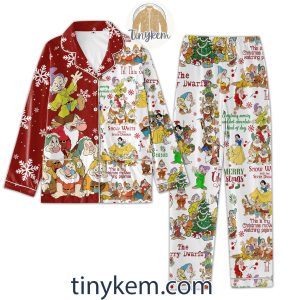 Snow White and Seven Dwarfs Christmas Pajamas Set2B2 pWSBR