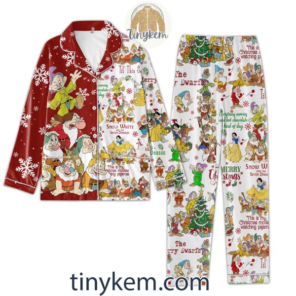 Snow White and Seven Dwarfs Christmas Pajamas Set
