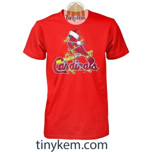St. Louis Cardinals Logo With Christmas Light Unisex Tshirt