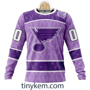 St. Louis Blues Purple Lavender Hockey Fight Cancer Personalized Hoodie2C Tshirt2B4 v1CbG