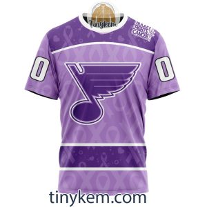 St. Louis Blues Purple Lavender Hockey Fight Cancer Personalized Hoodie2C Tshirt2B6 538eT