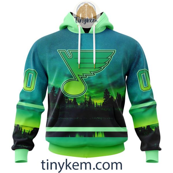 St. Louis Blues With Special Northern Light Design 3D Hoodie, Tshirt