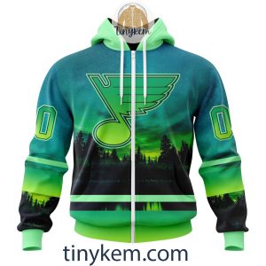 St. Louis Blues With Special Northern Light Design 3D Hoodie, Tshirt