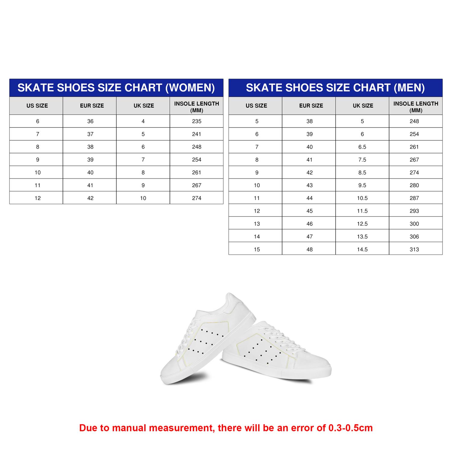 Stan Smith Shoes size chart