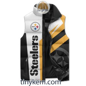 Steelers Football Puffer Sleeveless Jacket2B2 rhZCw