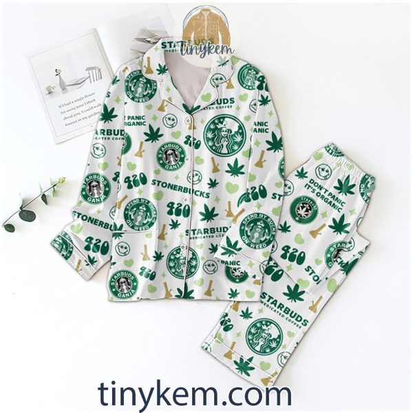 Stonerbucks Weed 420 Starbuds Pajamas Set