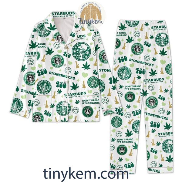 Stonerbucks Weed 420 Starbuds Pajamas Set