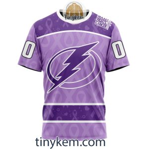 Tampa Bay Lightning Purple Lavender Hockey Fight Cancer Personalized Hoodie2C Tshirt2B6 ILfG2