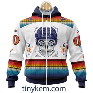 Tampa Bay Lightning With Dia De Los Muertos Design On Custom Hoodie, Tshirt