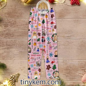 Taylor Swift Wearing Santa Hat Christmas Pajamas Set2B3 6TKqp