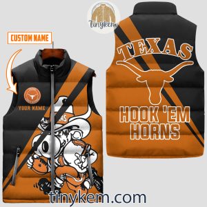 Texas Longhorns Customized Puffer Sleeveless Jacket: Hook ‘Em Horns