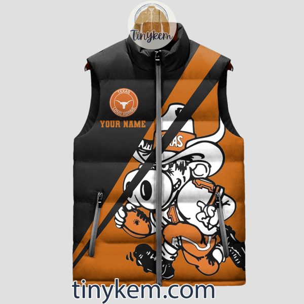 Texas Longhorns Customized Puffer Sleeveless Jacket: Hook ‘Em Horns