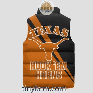 Texas Longhorns Customized Puffer Sleeveless Jacket Hook Em Horns2B3 Tf6Jg