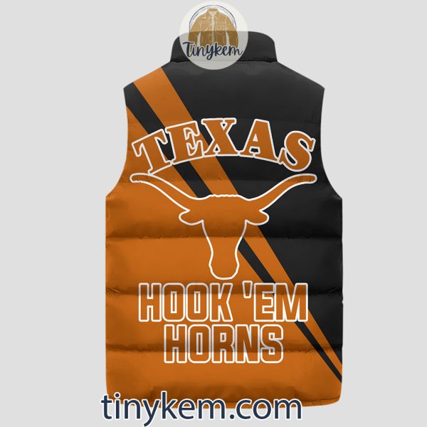 Texas Longhorns Customized Puffer Sleeveless Jacket: Hook ‘Em Horns