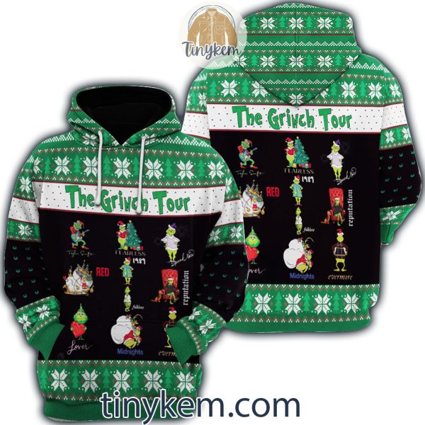 The Grinch Eras Tour 3D Ugly Christmas Sweatshirt