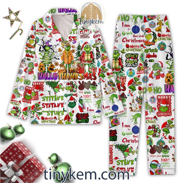 The Grinch Hallothanksmas Pajamas Set