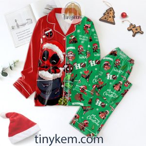 Tiny Deadpool Christmas Pajamas Set