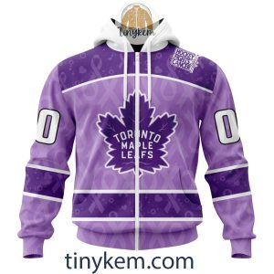 Toronto Maple Leafs Purple Lavender Hockey Fight Cancer Personalized Hoodie2C Tshirt2B2 7ktoE