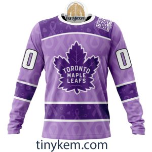 Toronto Maple Leafs Purple Lavender Hockey Fight Cancer Personalized Hoodie2C Tshirt2B4 hwe4m