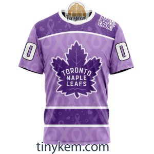 Toronto Maple Leafs Purple Lavender Hockey Fight Cancer Personalized Hoodie2C Tshirt2B6 6L1wz