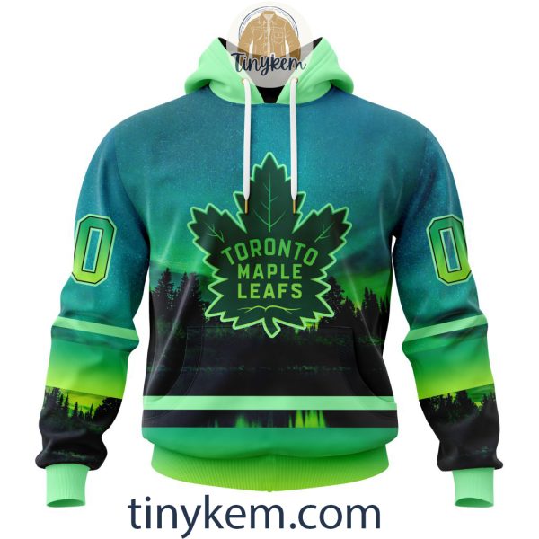 Toronto Maple Leafs With Special Northern Light Design 3D Hoodie, Tshirt