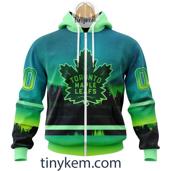 Toronto Maple Leafs With Special Northern Light Design 3D Hoodie, Tshirt