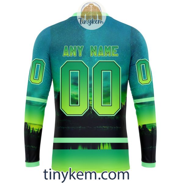 Vancouver Canucks With Special Northern Light Design 3D Hoodie, Tshirt