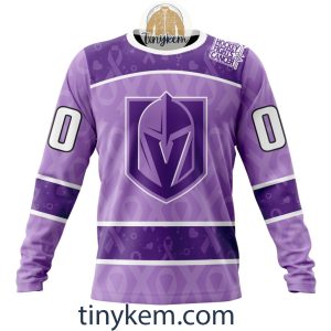 Vegas Golden Knights Purple Lavender Hockey Fight Cancer Personalized Hoodie2C Tshirt2B4 MfC7W